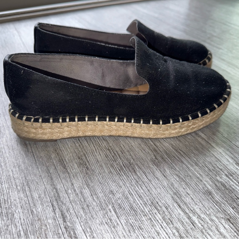 Black Espadrille Slip-On Shoes